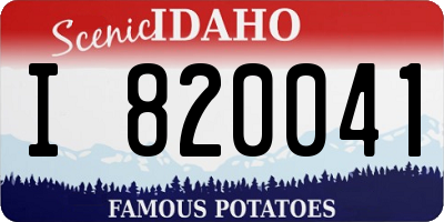ID license plate I820041