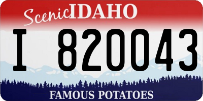 ID license plate I820043