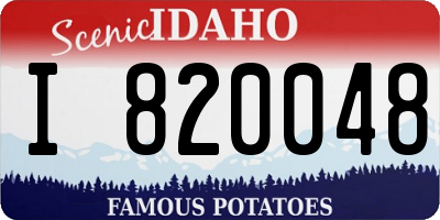 ID license plate I820048