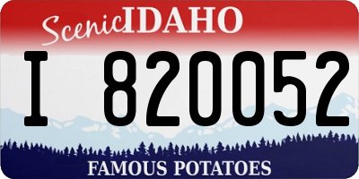 ID license plate I820052