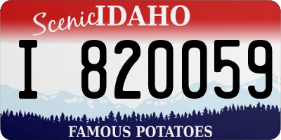 ID license plate I820059
