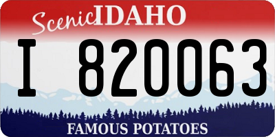 ID license plate I820063