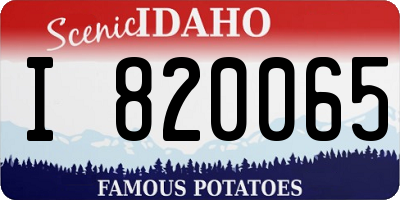 ID license plate I820065