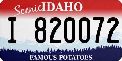 ID license plate I820072
