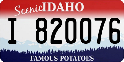 ID license plate I820076