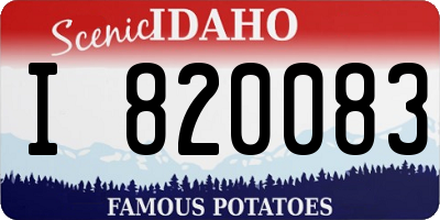 ID license plate I820083