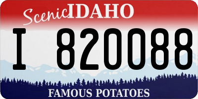ID license plate I820088