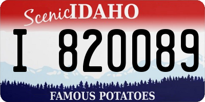 ID license plate I820089