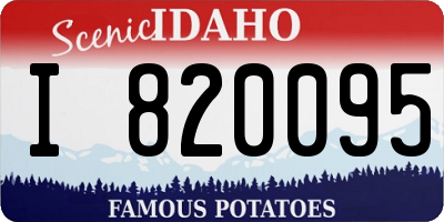 ID license plate I820095