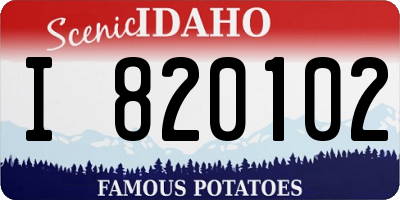 ID license plate I820102
