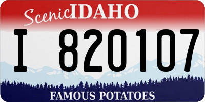ID license plate I820107
