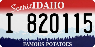 ID license plate I820115
