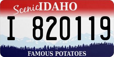 ID license plate I820119