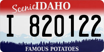 ID license plate I820122
