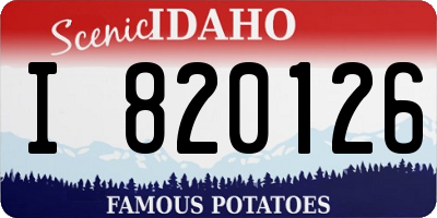 ID license plate I820126