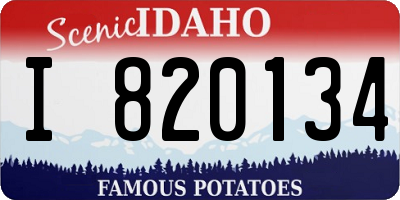 ID license plate I820134