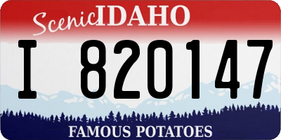 ID license plate I820147