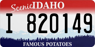 ID license plate I820149