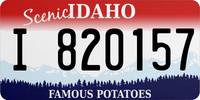 ID license plate I820157