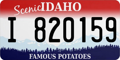ID license plate I820159