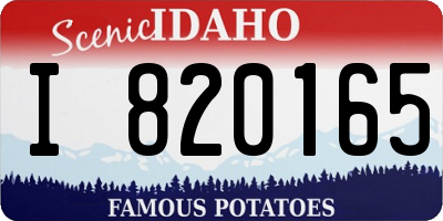 ID license plate I820165