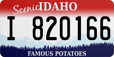 ID license plate I820166