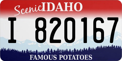 ID license plate I820167