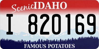 ID license plate I820169