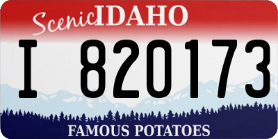ID license plate I820173