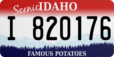 ID license plate I820176