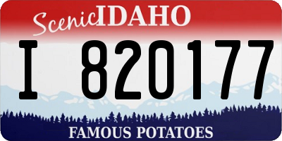 ID license plate I820177