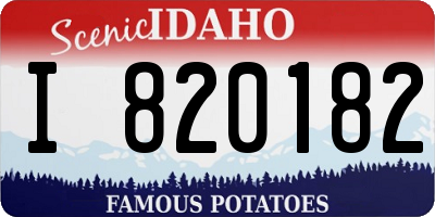 ID license plate I820182