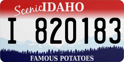 ID license plate I820183