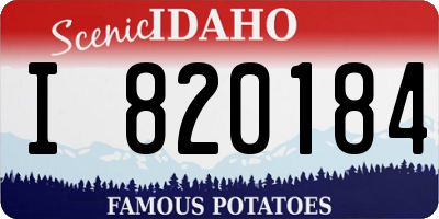ID license plate I820184