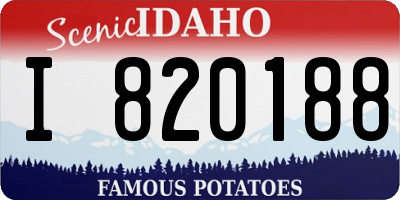 ID license plate I820188