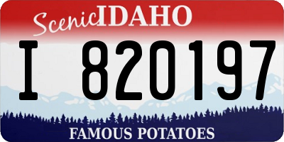 ID license plate I820197
