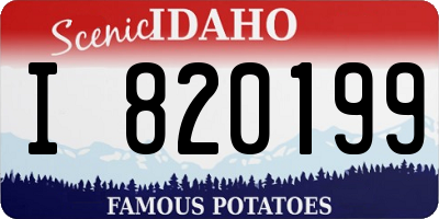 ID license plate I820199