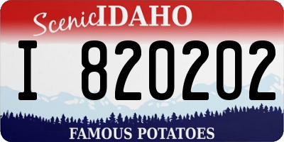 ID license plate I820202
