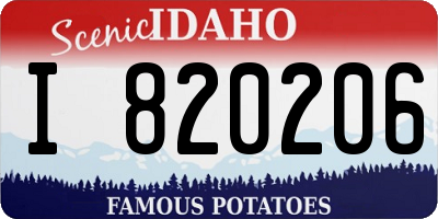 ID license plate I820206