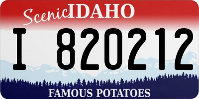 ID license plate I820212