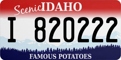 ID license plate I820222