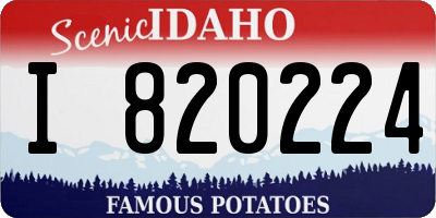 ID license plate I820224