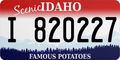ID license plate I820227