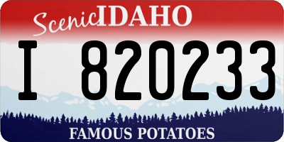 ID license plate I820233