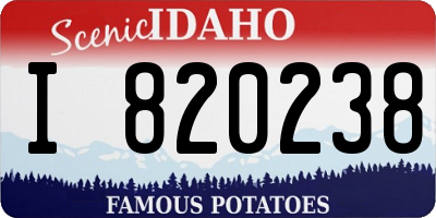 ID license plate I820238
