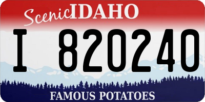 ID license plate I820240