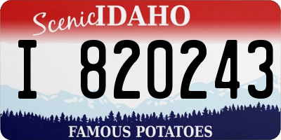 ID license plate I820243