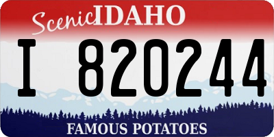ID license plate I820244