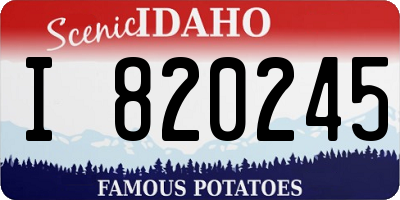 ID license plate I820245