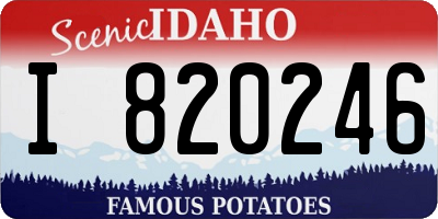 ID license plate I820246